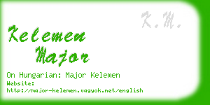 kelemen major business card